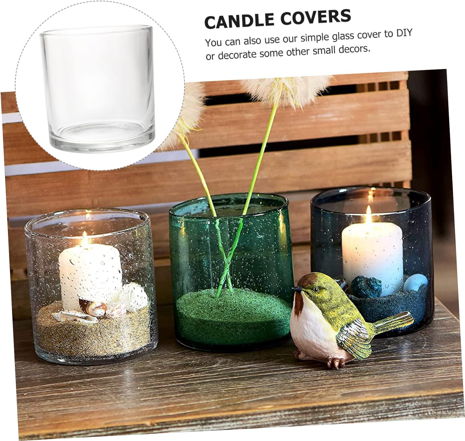 Glass Candle Holder for Candles and Tealights