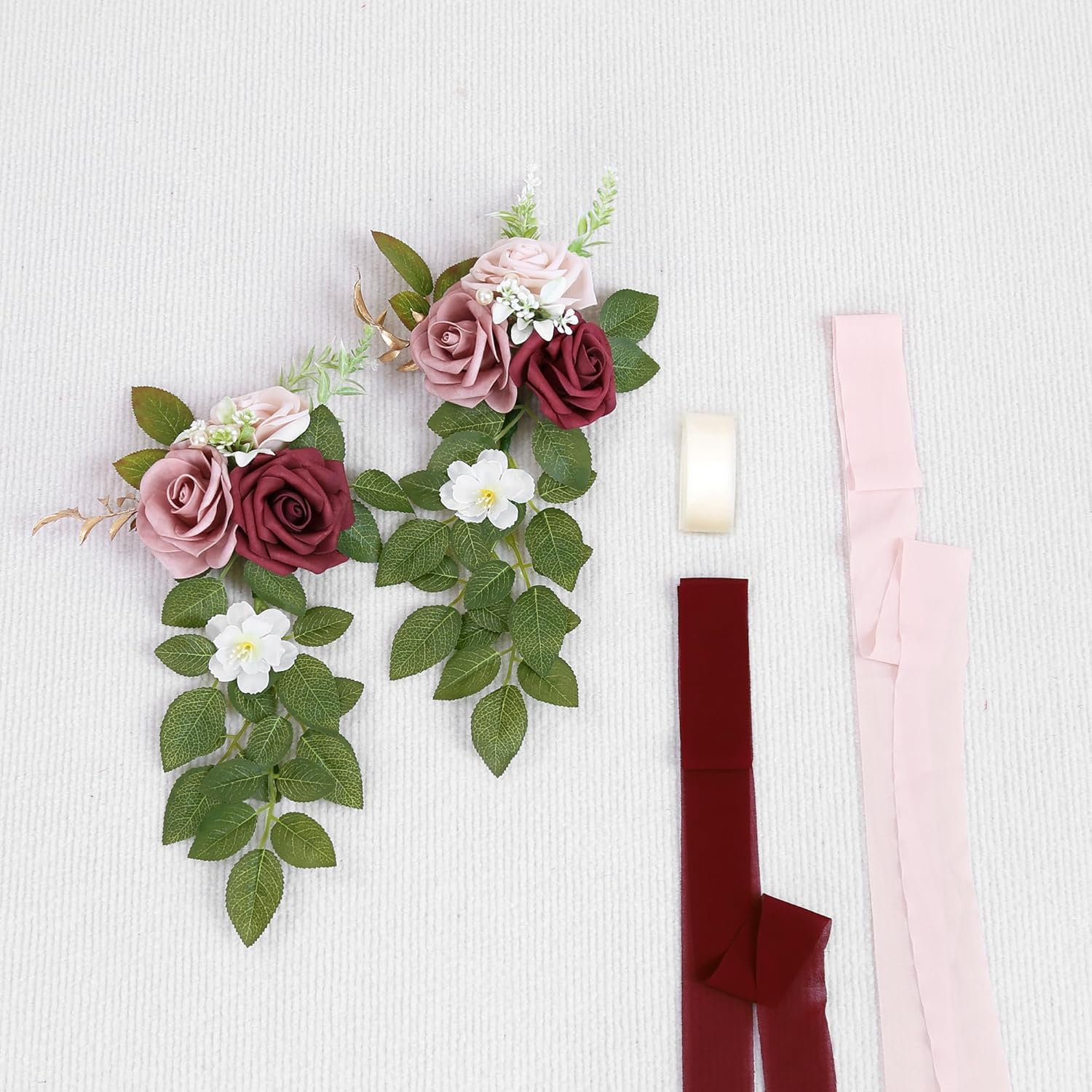 10 Wedding Aisle Decorations for Ceremony - Burgundy Chair Flowers