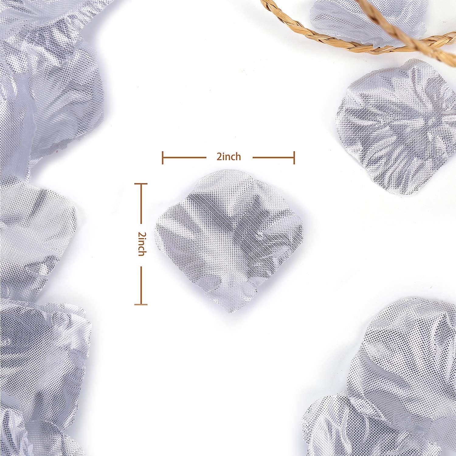 2000 PCS Silver Silk Rose Petals Wedding Decoration