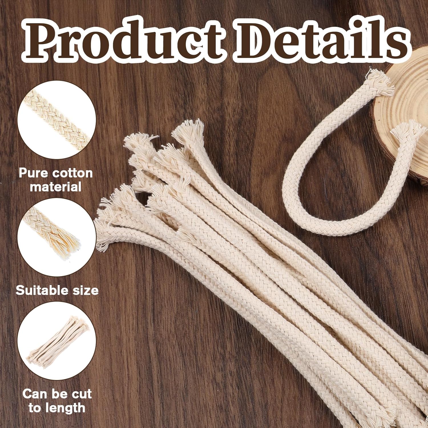 20 Pcs 14 Round Oil Lamp Wicks Cotton Replacement