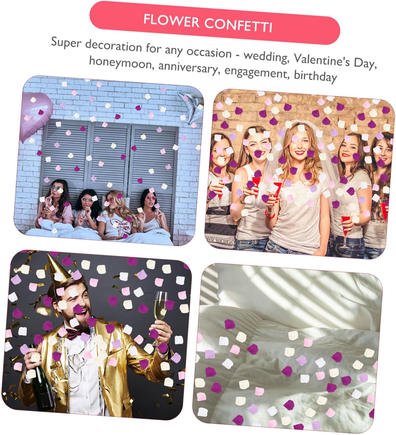 Cabilock 50 Packs Artificial Rose Petals for Wedding Decor