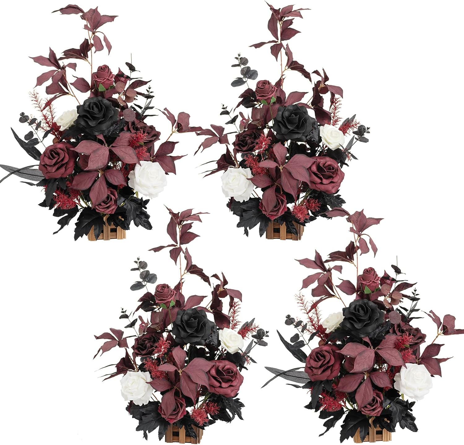 Lings Moment 175 Inch Artificial Flower Arrangements 4pcs Wedding Decor