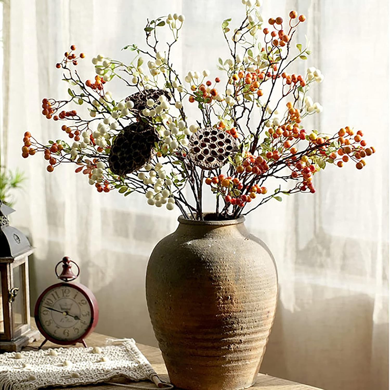 Firlar Artificial Berry Branches 4PCS 275 Inch Decor