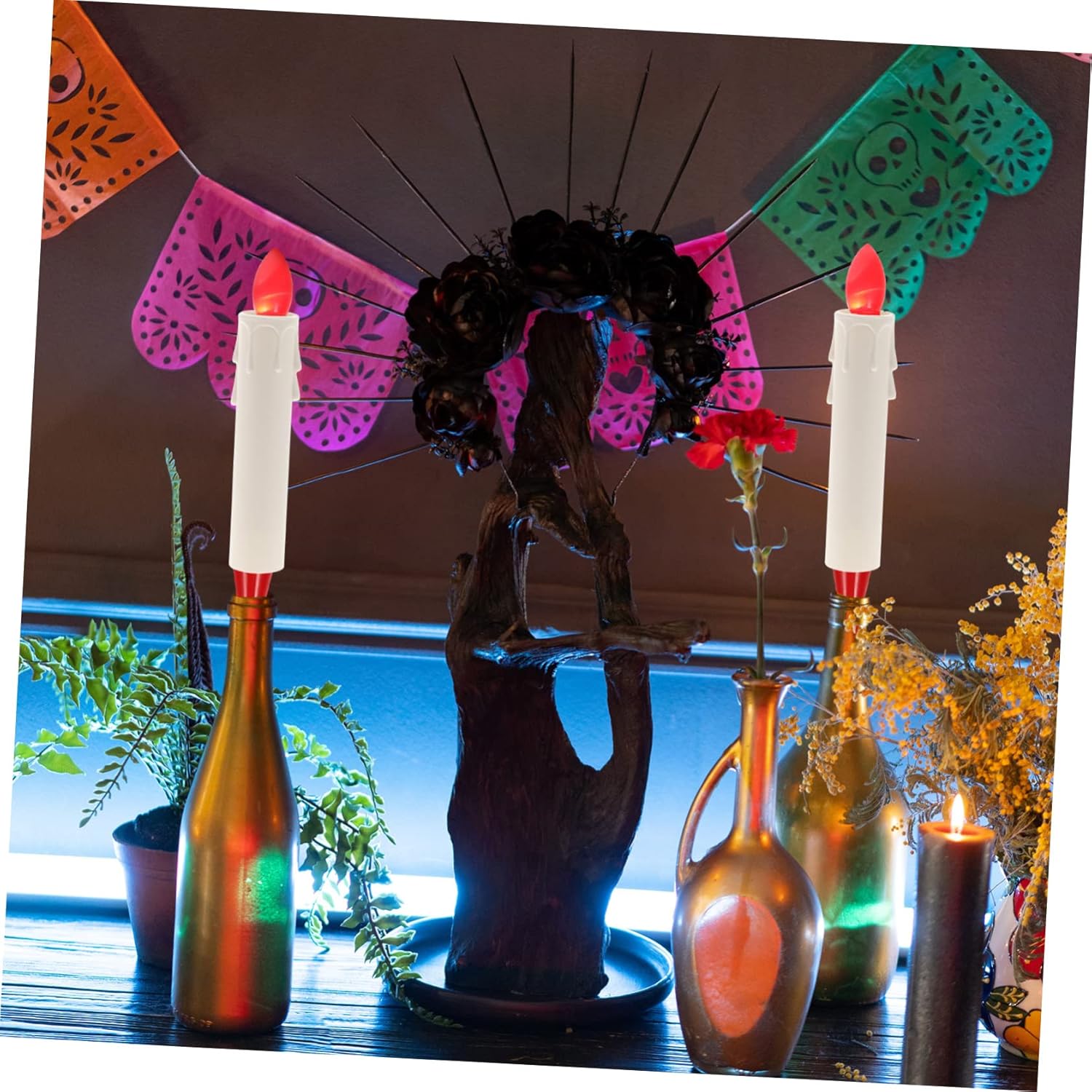 HOMSFOU 20pcs Adjustable Chandelier Candle Covers