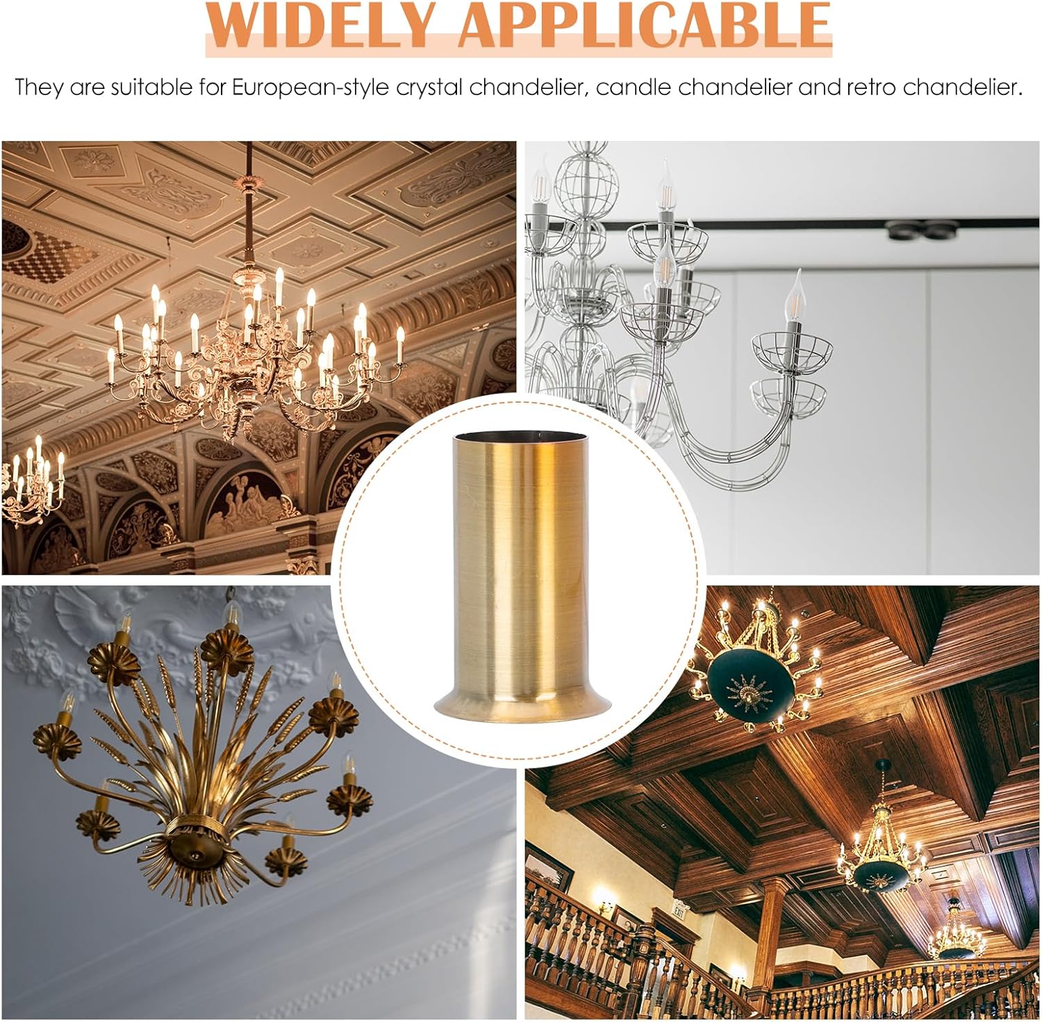 10Pcs Iron Candle Covers for Chandeliers
