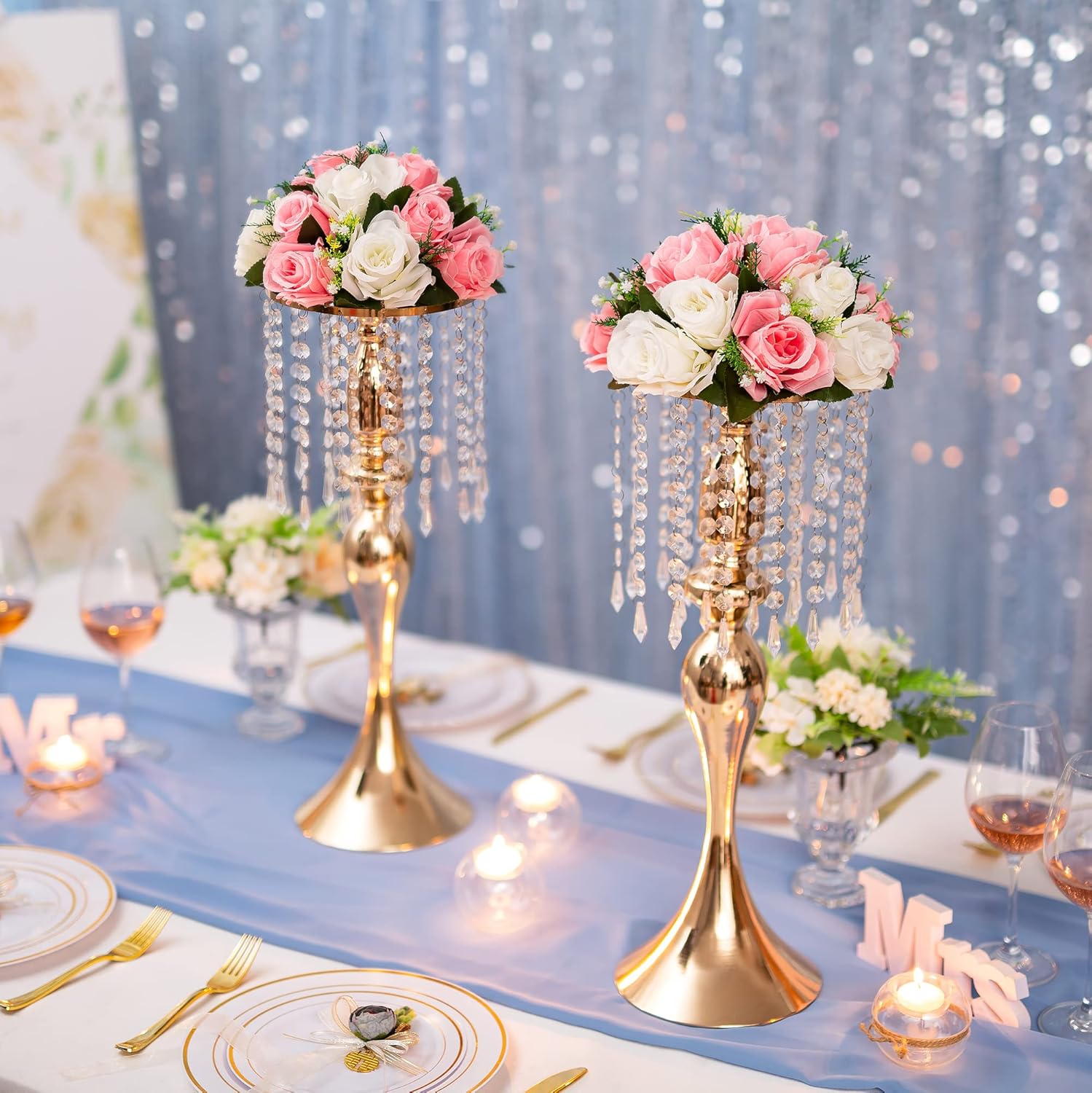 Pink White Flower Balls Centerpieces for Wedding Tables 2 Packs