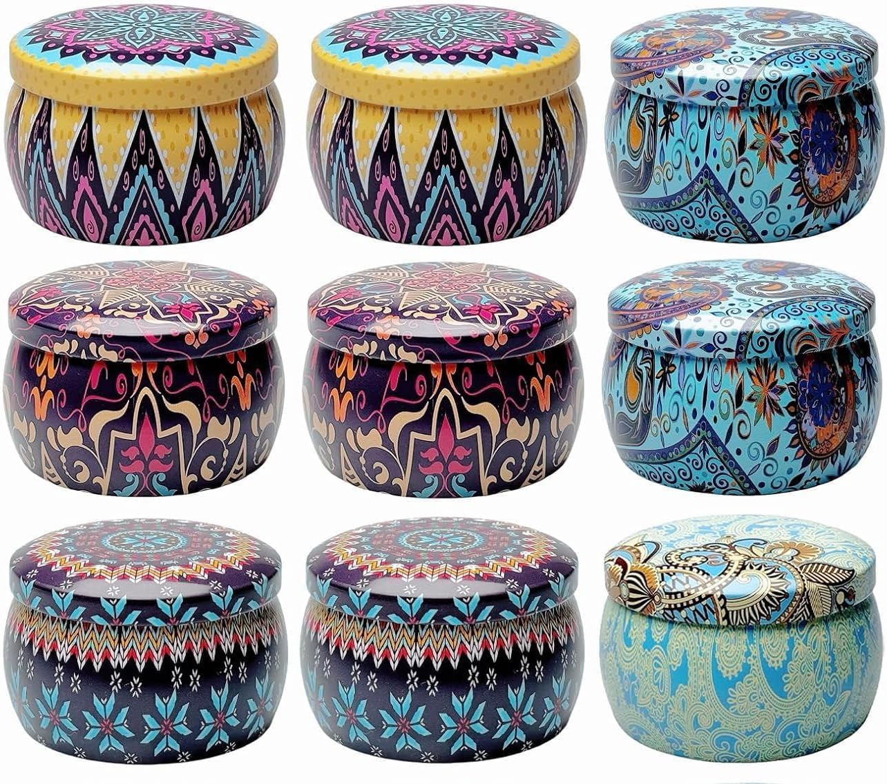 Phinicco 10-Pack 4 Oz Candle Tins with Lids