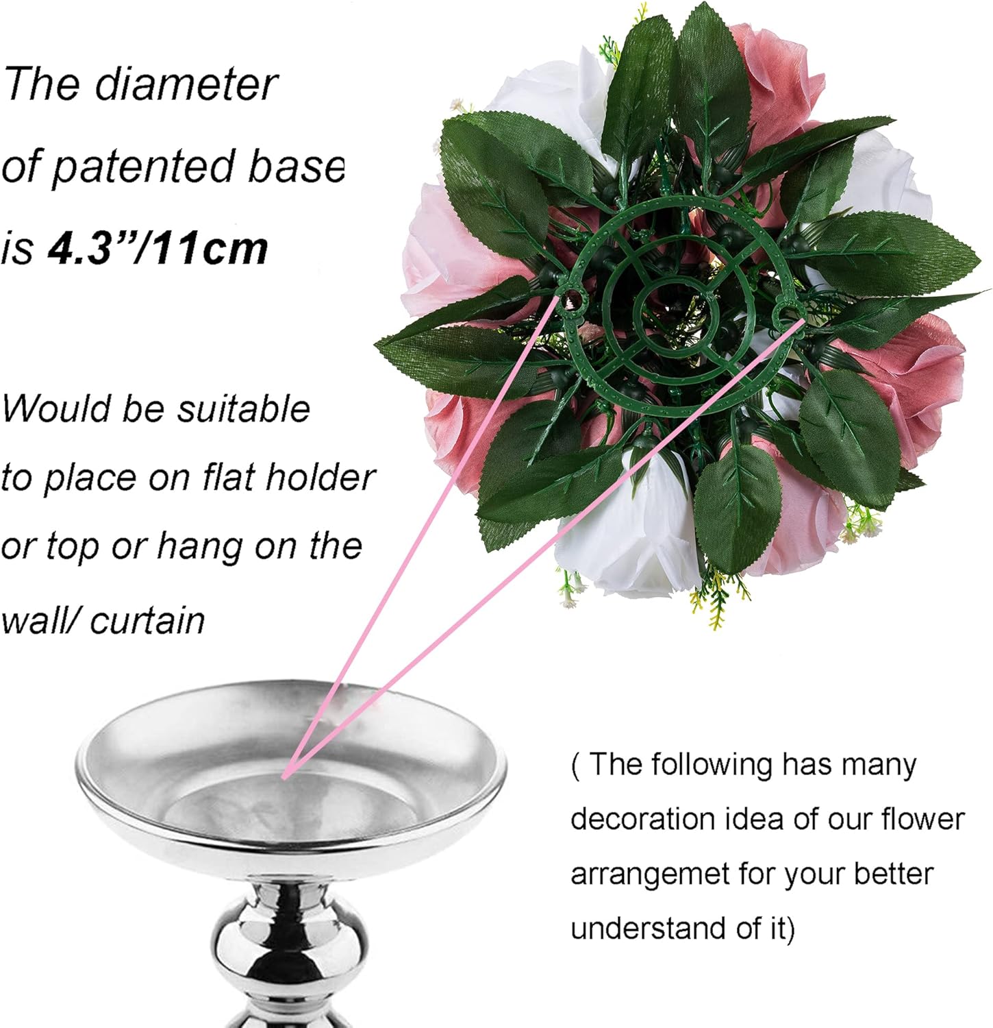 Blosmon Dusty Rose Artificial Flowers Balls 2 Pcs