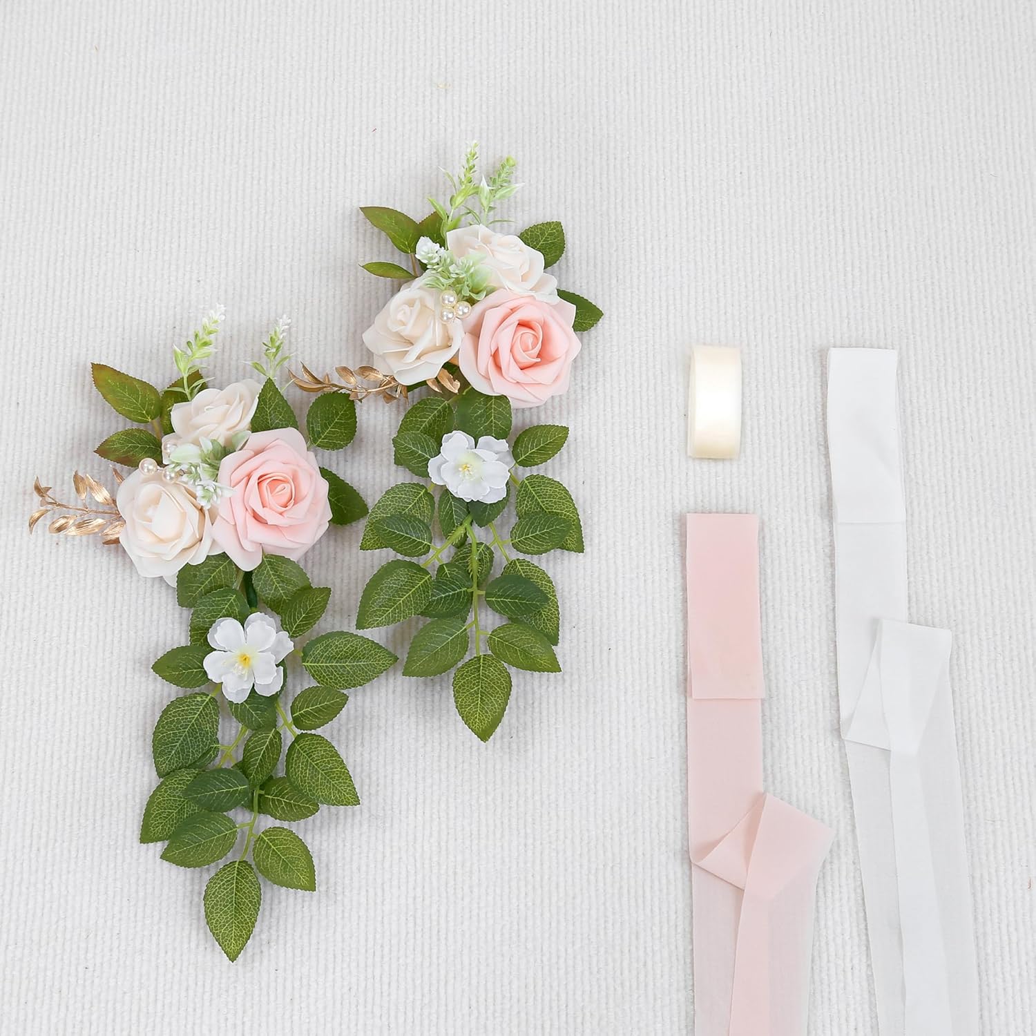 10 Pink Wedding Chair Decor Flowers for Aisle Ceremony