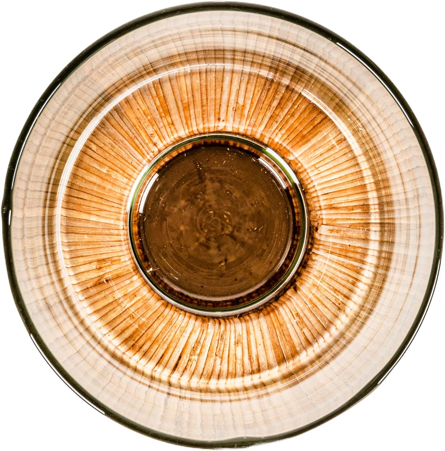 Creative Co Op Glass Hurricane Vase with Woven Rattan Base Small