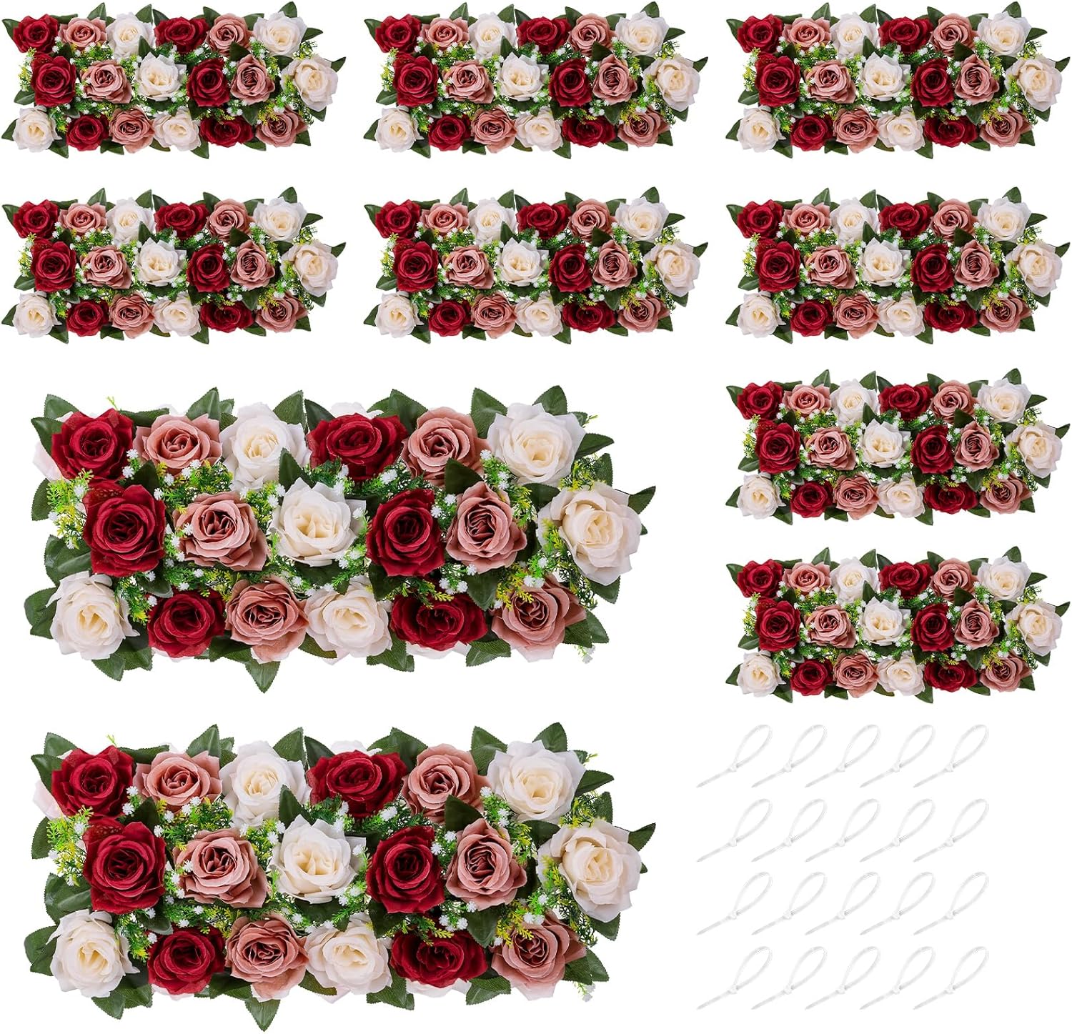NUPTIO 10 Pcs Artificial Floral Centerpieces for Wedding Tables