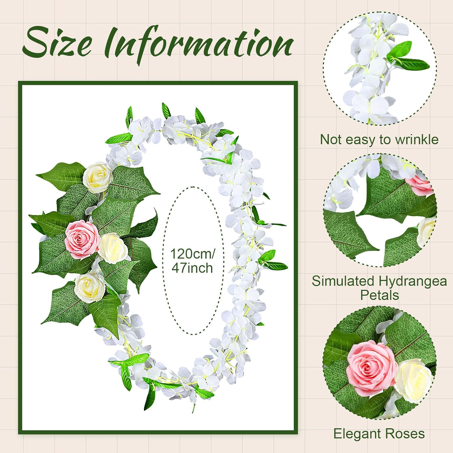 6 Pcs Hawaiian Graduation Lei with Roses