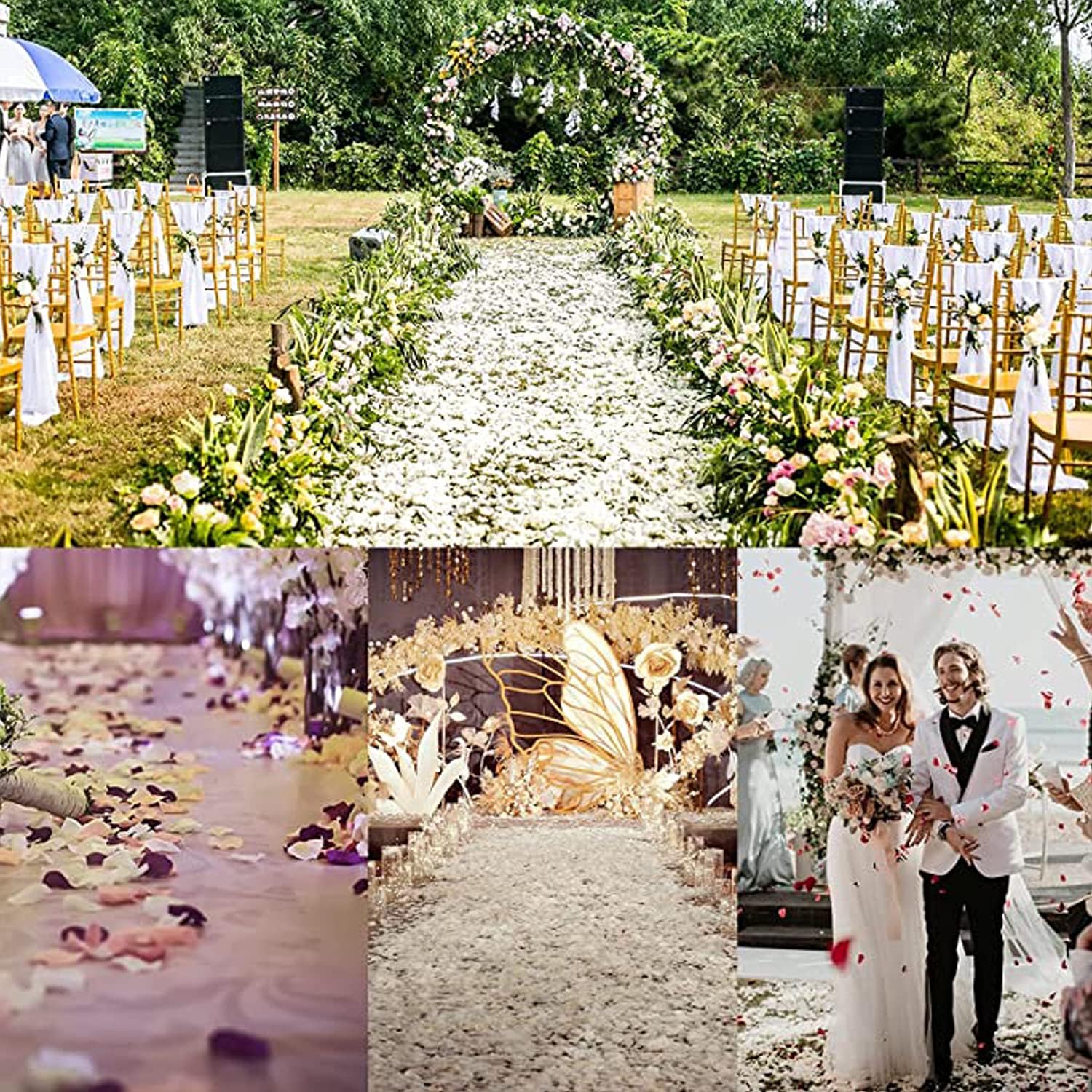 Ocharzy 3000pcs Silk Rose Petals for Wedding Decorations