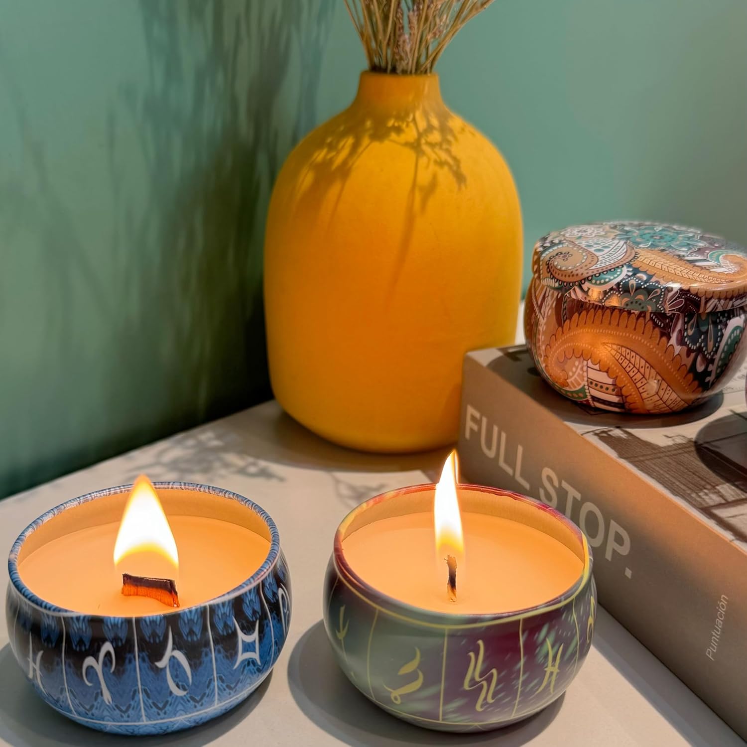 Phinicco 24 Pcs 25oz Candle Tins with Lids