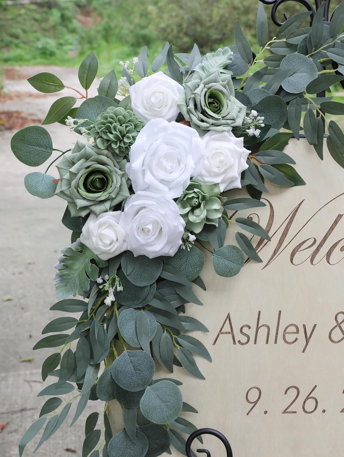 Ponatia Wedding Arch Flowers Pack of 2 Sage Green