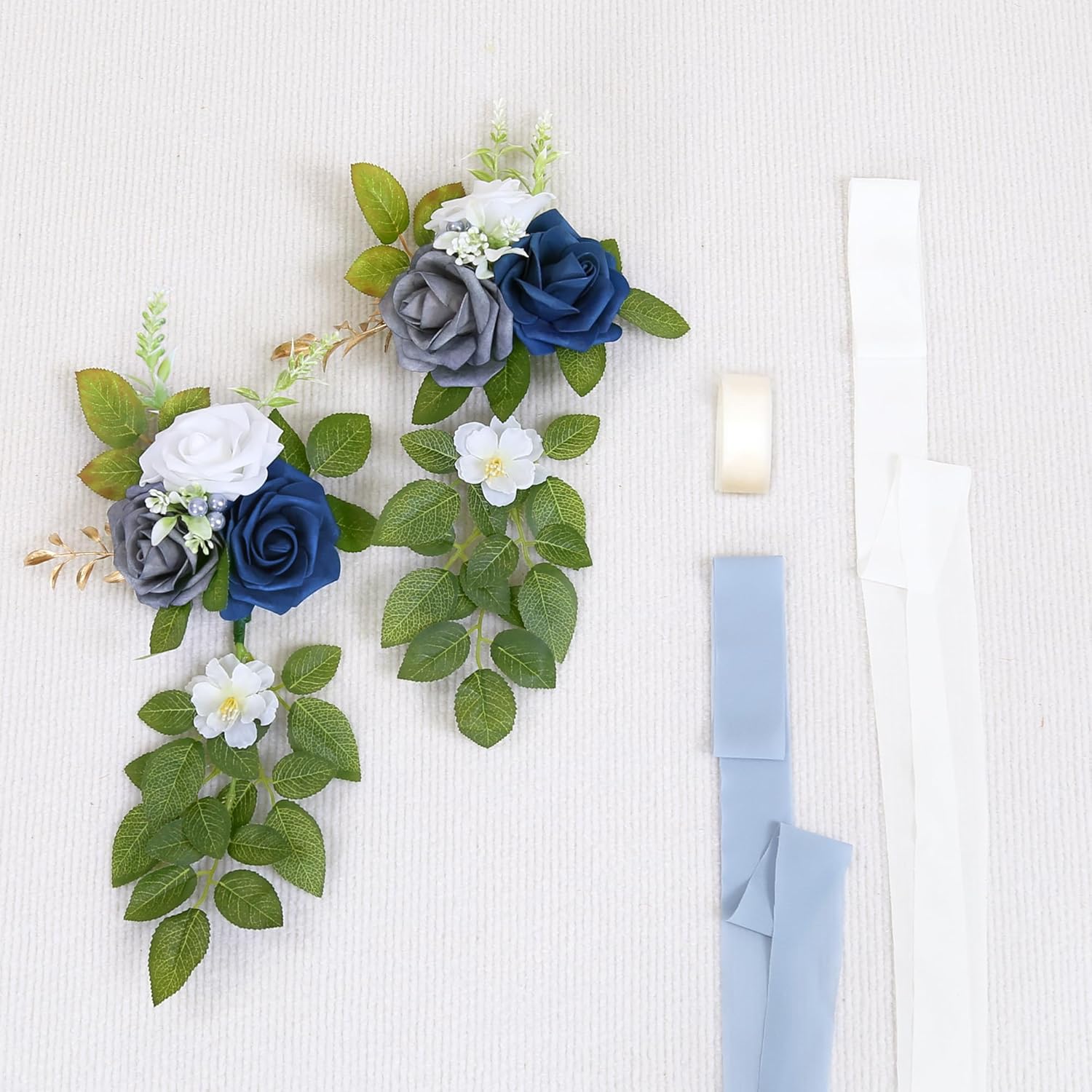 10 Blue Chair Flowers for Wedding Aisle Decor