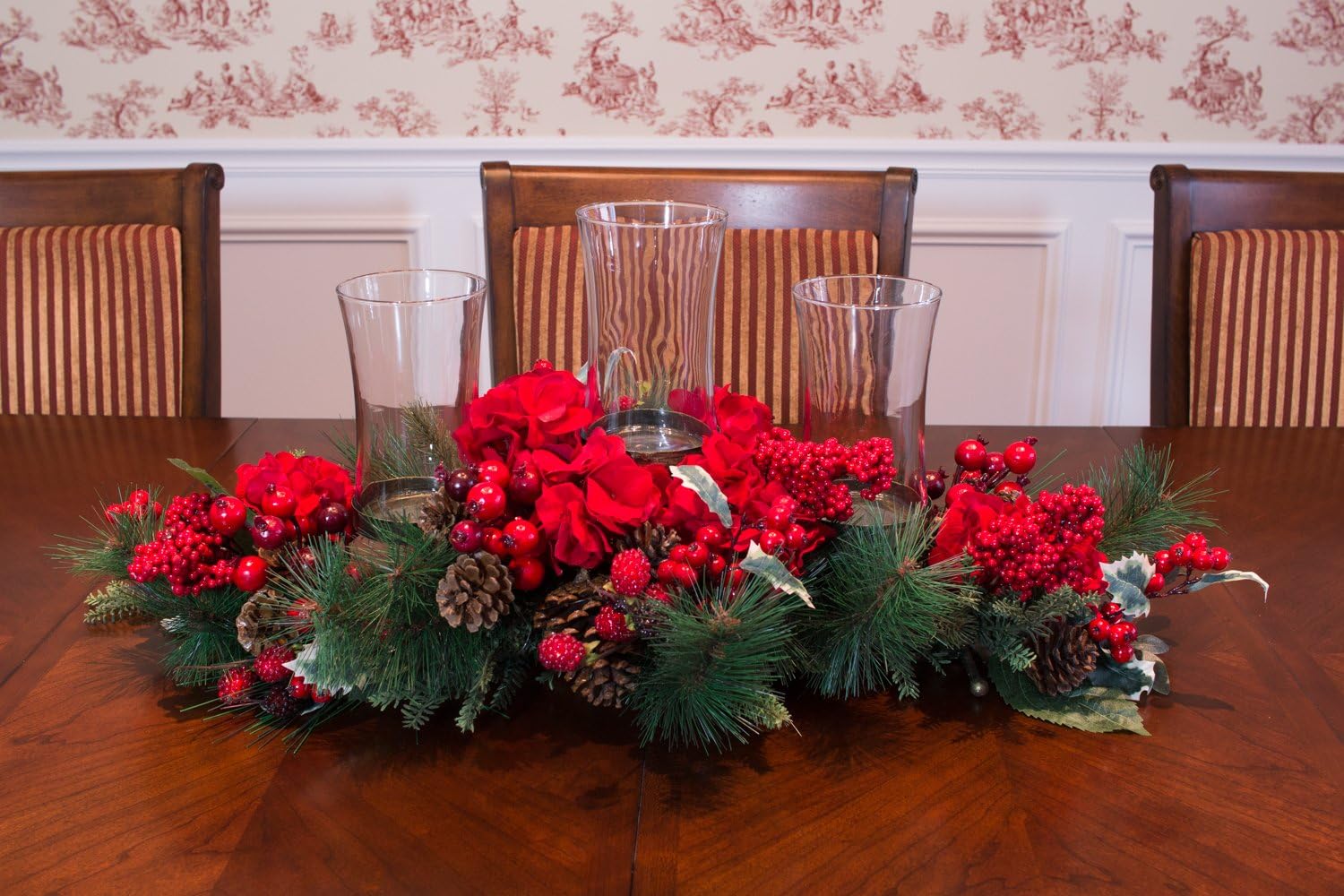 Nearly Natural Artificial Hydrangea Holiday Candelabrum 1