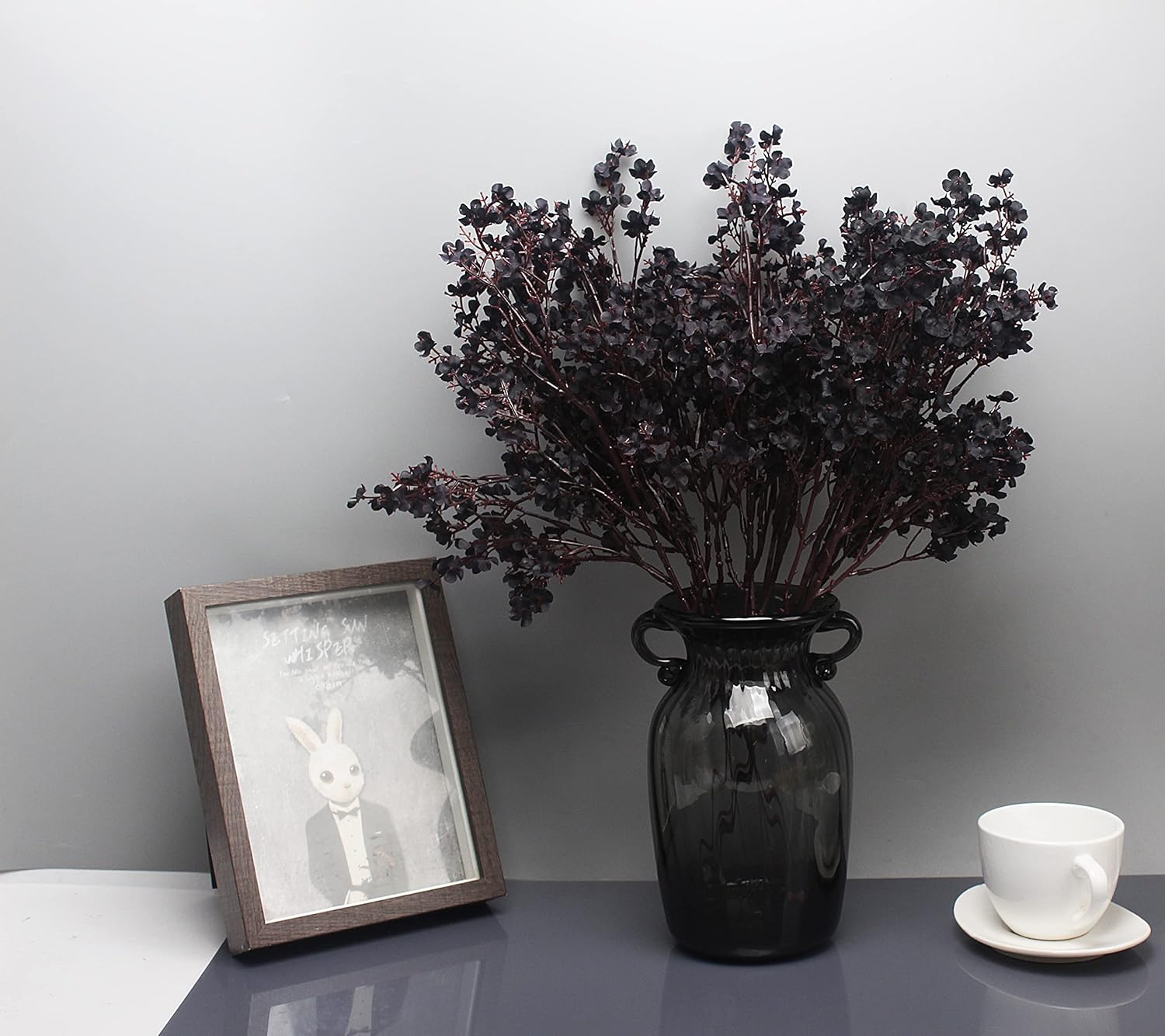 Jaky Global Artificial Flowers 12pcs Black Babys Breath Decor
