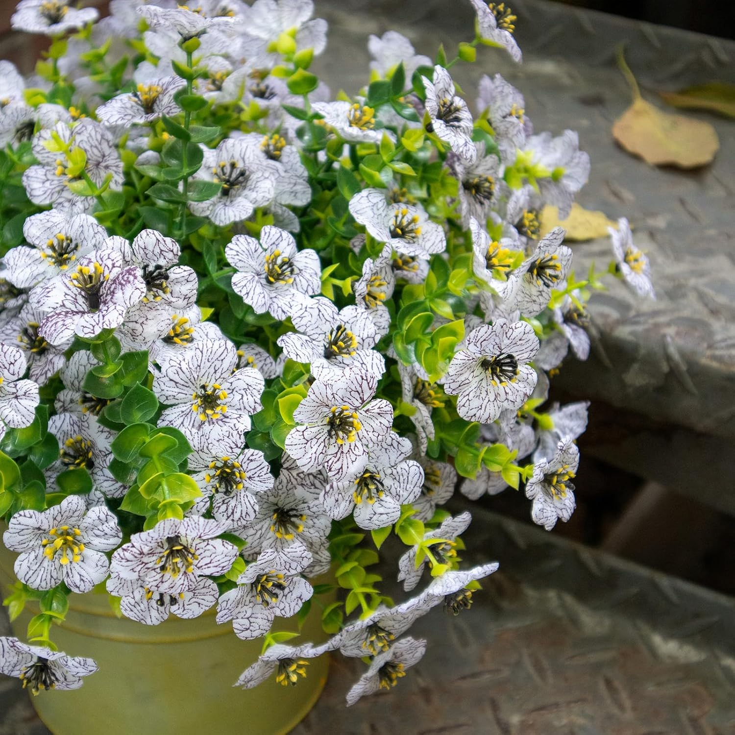 VDVST 10 Bundle Artificial White Flowers Set
