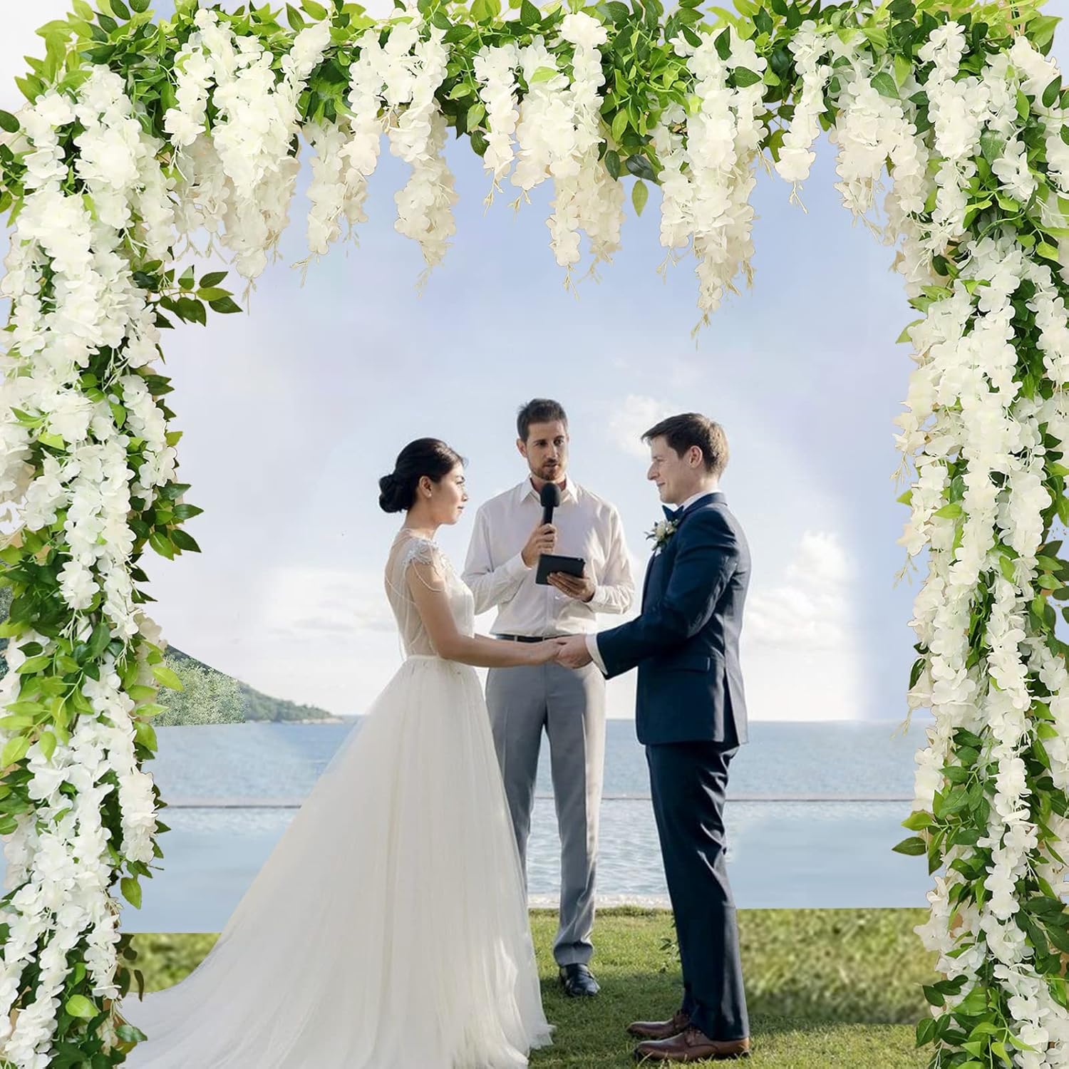 Wisteria Artificial Flowers Garland 8Pcs 72 FtPiece
