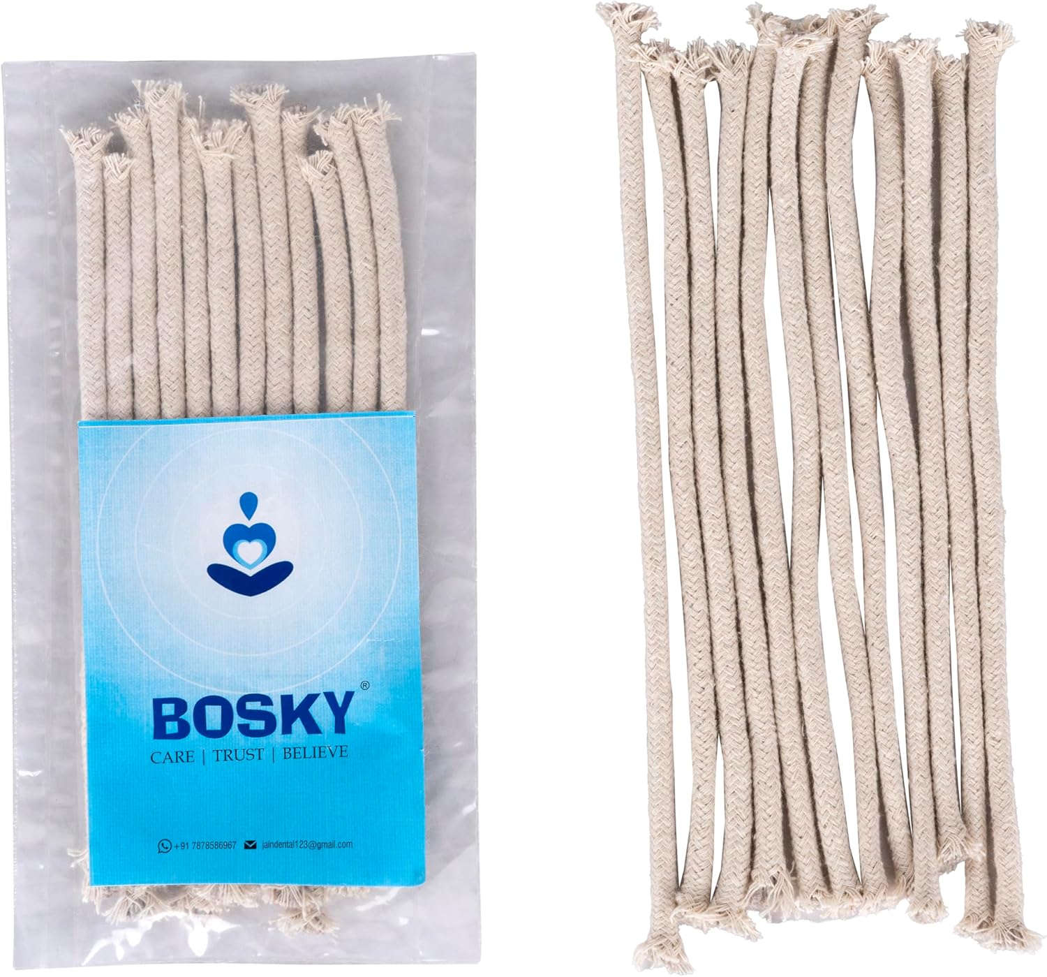 BOSKY 12 Pcs Round Cotton Kerosene Lamp Wicks