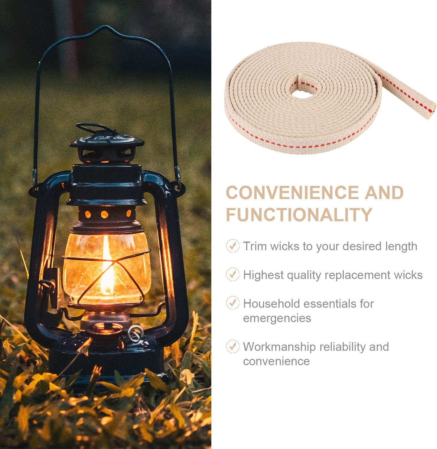Gosknor Oil Lamp Wicks 984ft Replacement Wicks