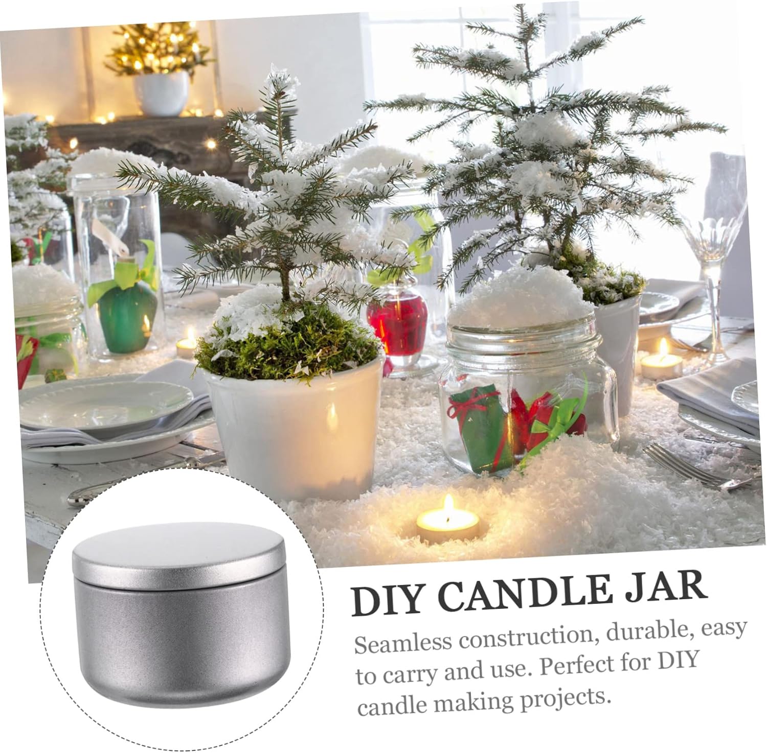 ERINGOGO DIY Candle Making Jars with Lids Set