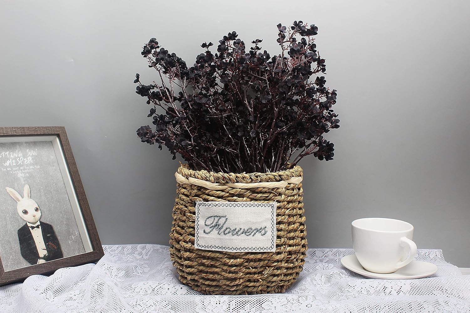 Jaky Global Artificial Flowers 12pcs Black Babys Breath Decor