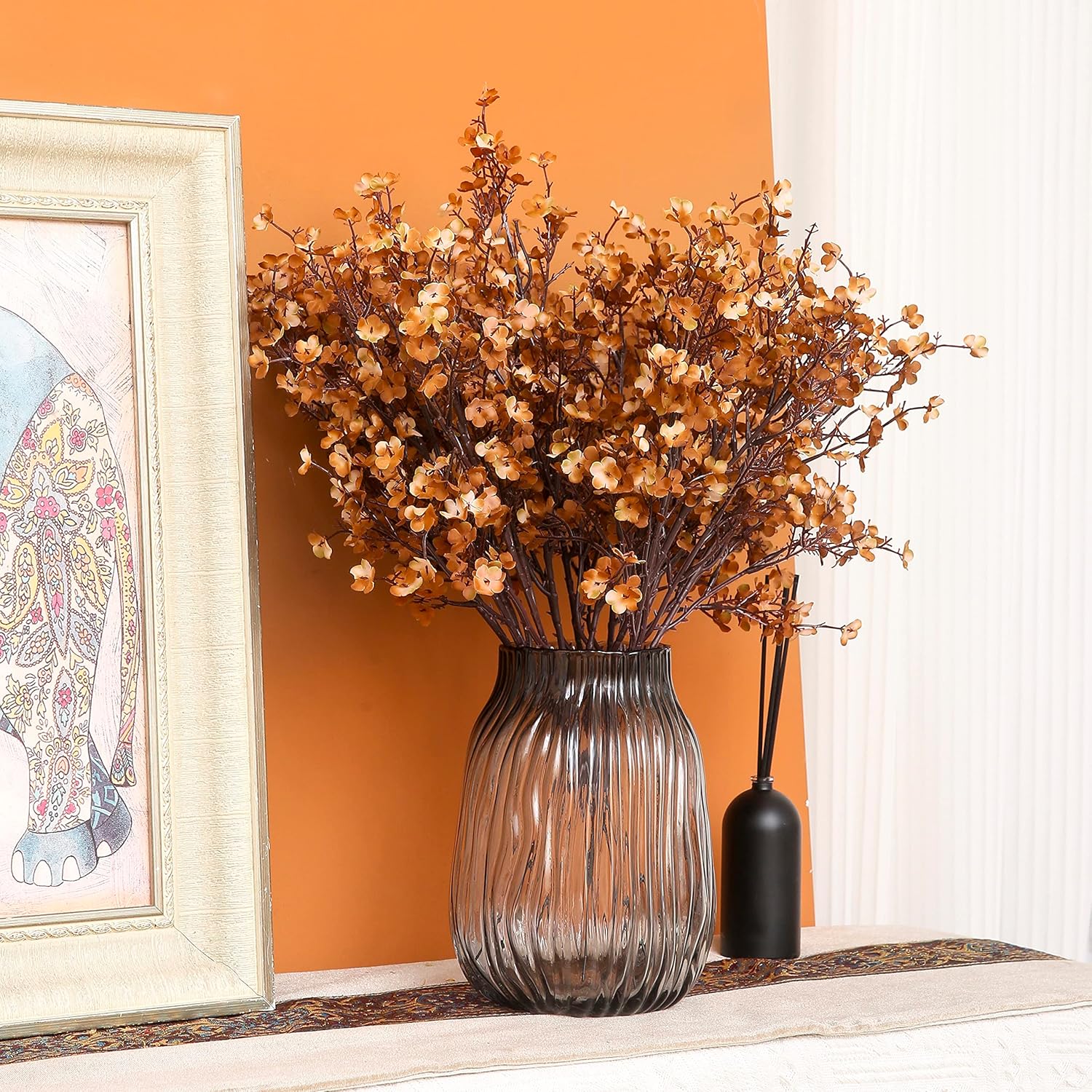 Jaky Global Babys Breath Artificial Flowers 6 Bundle Fall Decorations