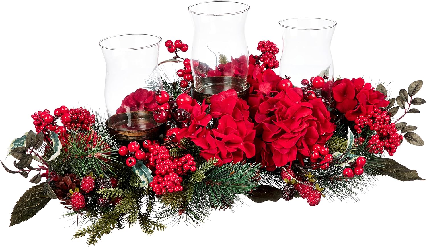 Nearly Natural Artificial Hydrangea Holiday Candelabrum 1