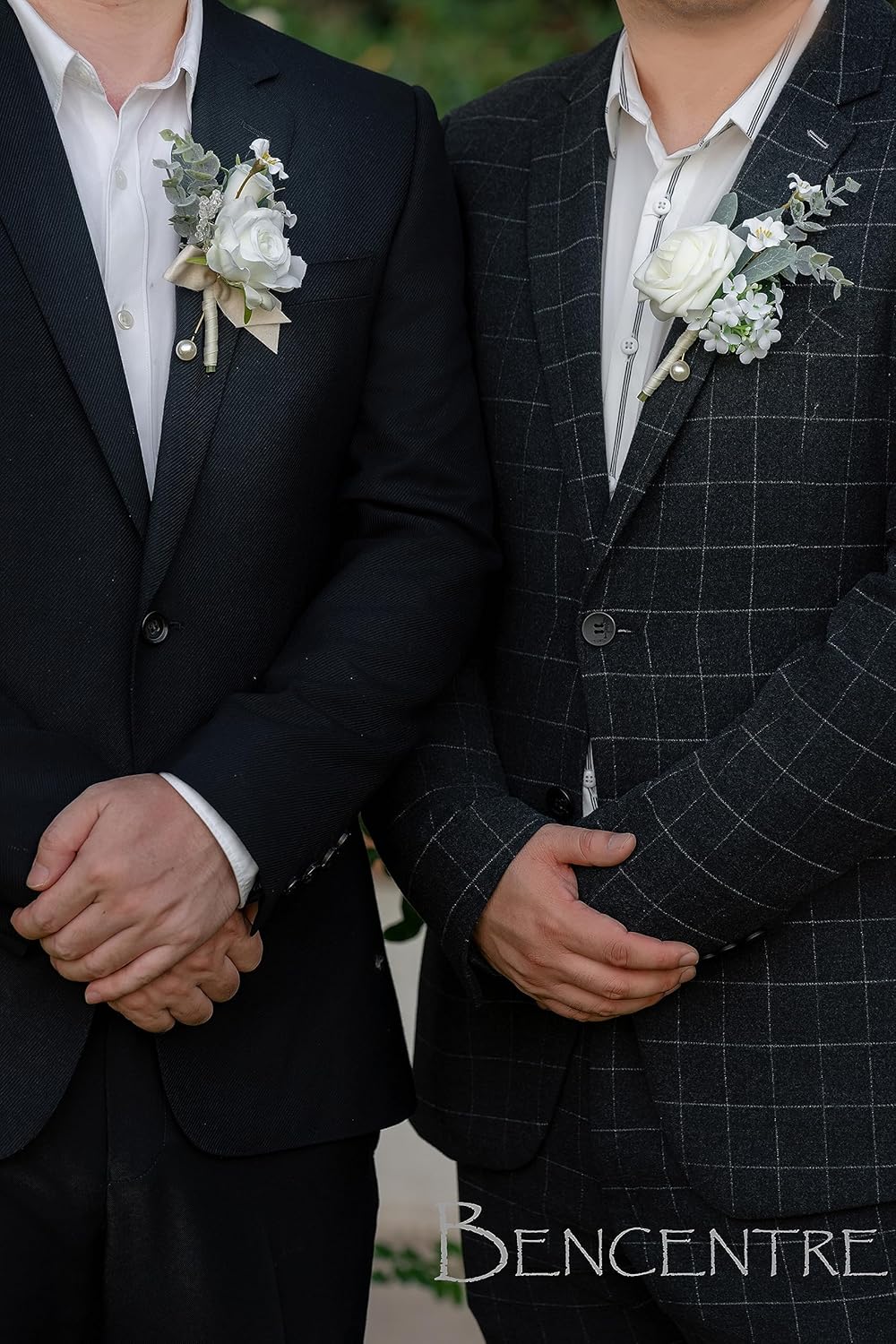 Ivory Boutonniere Set for Men Prom Wedding Graduation