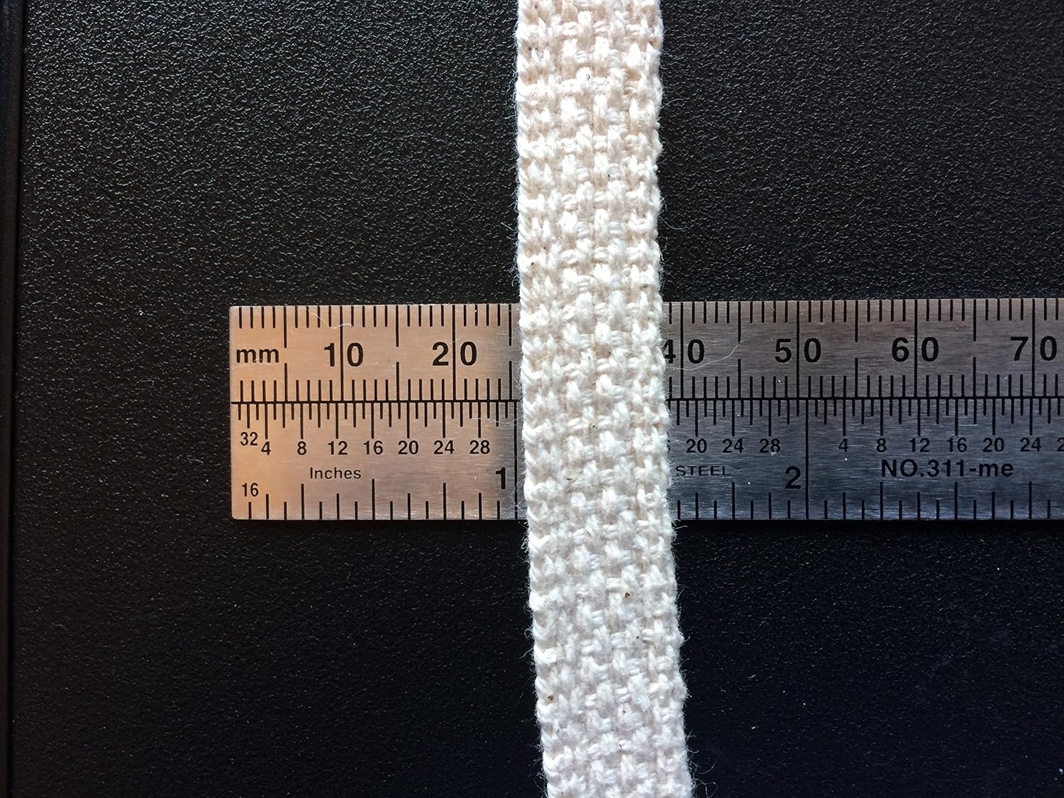 12 Inch Flat Cotton Wick Six Feet Made in the USA