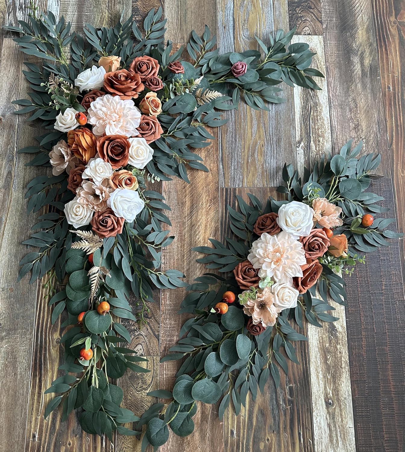 Wedding Arch Flowers with Drapes Kit - 4 Pack